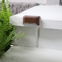 Садовый светильник на солнечной батарее, 8 &times; 4.5 &times; 4.5 см, 1 LED, свечение тёплое белое, коричневый