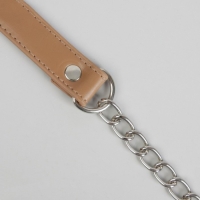 Ручка для сумки, с цепочками и карабинами, 120 &times; 1,8 см, цвет бежевый