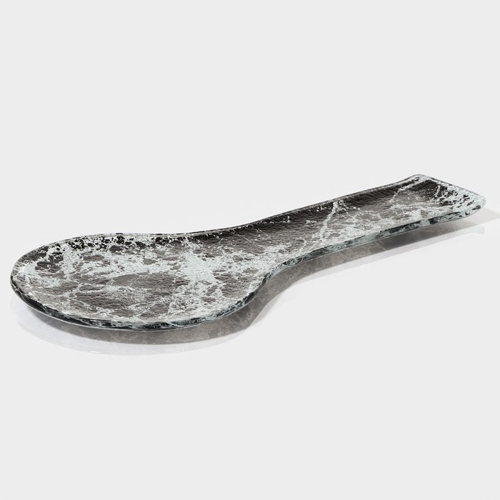 Подставка под ложку Magistro &laquo;Мрамор&raquo;, 24&times;11&times;1 см, цвет чёрный