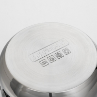 Кастрюля из нержавеющей стали Доляна &laquo;Чёрная ночь&raquo;, 2,2 л, с крышкой