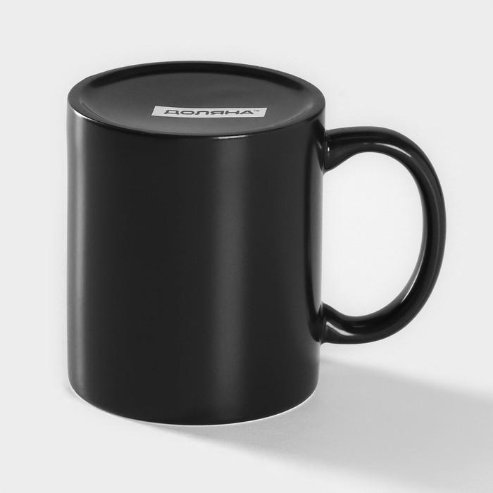 Кружка - хамелеон керамическая Доляна, 320 мл, цвет чёрный