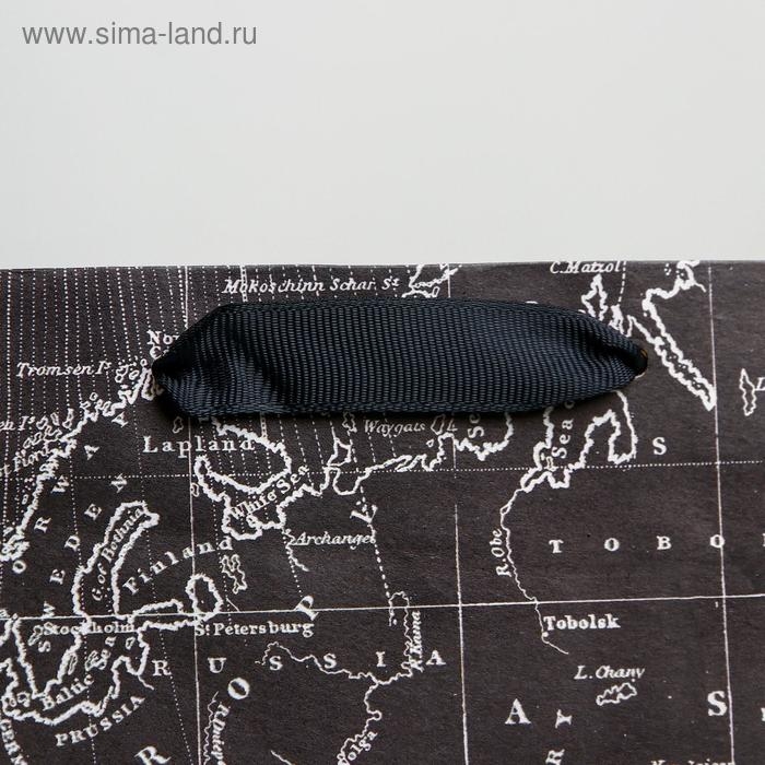 Пакет подарочный крафтовый вертикальный, упаковка, &laquo;Best wishes&raquo;, MS 18 х 23 х 10 см