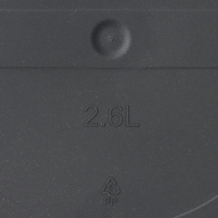 Горшок для цветов с поддоном Saffron, 2,6 л, d=17,6 см, h=16,2 см, пластиковый, цвет чёрный