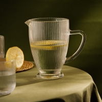 Кувшин для воды стеклянный SL Home &laquo;Модерн&raquo;, 1,2 л, 19,5&times;13&times;18,5 см, цвет прозрачный