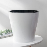 Кашпо для цветов со вставкой &laquo;Лея&raquo;, 5 л, цвет белый