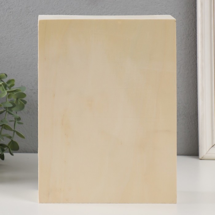 Ключница дерево под роспись 2 крючка с ящичком "Прямоугольная" 18,5х7х25 см