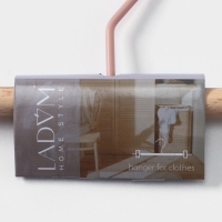 Вешалка для брюк и юбок LaDо́m Laconique, 28&times;11,5&times;2,8 см, с зажимами, цвет розовый