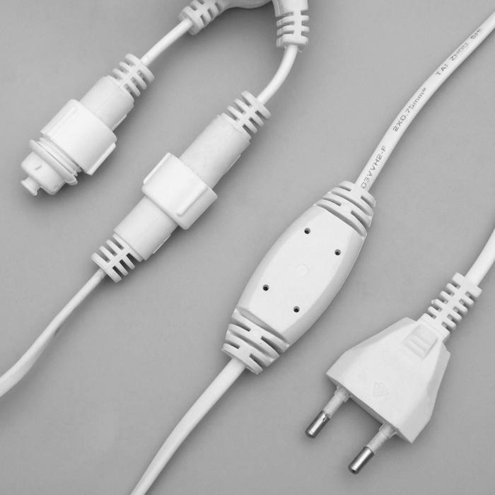 Гирлянда &laquo;Занавес&raquo; 2 &times; 9 м, IP44, УМС, белая нить, 1800 LED, свечение белое, 220 В