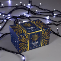 Гирлянда &laquo;Нить&raquo; 10 м, IP44, УМС, тёмная нить, 72 SMD-LED, свечение белое, 220 В