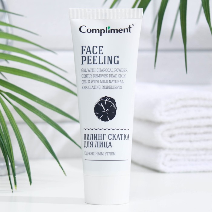 Пилинг-скатка для лица, Compliment, с древесным углем, 80 мл