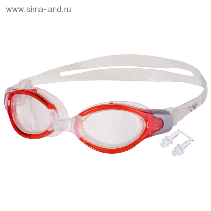 Очки для плавания ONLYTOP, беруши, цвета МИКС