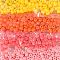 Бисер круглый 6/0 "Оттенки осени" 8 цветов х 10 гр 20х8 см