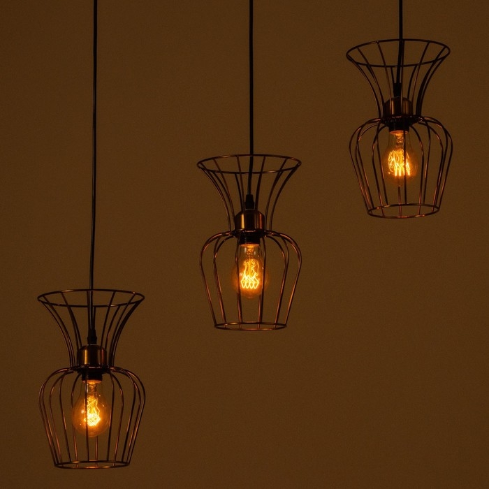 Светильник BayerLux "Фрейя" 3хЕ27 40Вт золото 16х50х23-123см