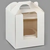 Упаковка для кондитерских изделий под 1 капкейк &laquo;Белая&raquo;, 9 х 9 х 10 см