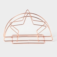 Салфетница Доляна &laquo;Звезда&raquo;, розовое золото