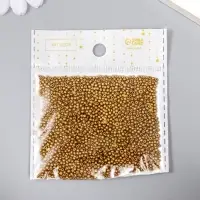 Бисер стекло 12/0 "Золотой" 15 гр МИКС