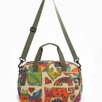 Сумка дорожная на молнии, наружные карманы, длинный ремень, разноцветная