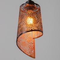 Светильник "Манчестер" (Вышивка) 1х40Вт Е27 черный 12,5х12,5х24+100см