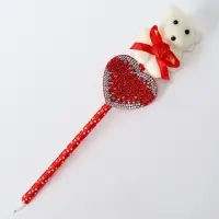 Ручка &laquo;Сердце с мишкой&raquo;, синие чернила