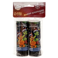 Новогодний набор хлопушек пружинных 2 шт &laquo;Счастливого праздника&raquo; 11 см