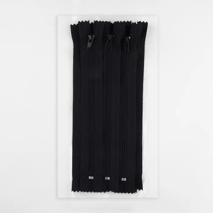 Молния &laquo;Спираль&raquo;, №4, неразъёмная, брючная, замок автомат, 20 см, чёрная