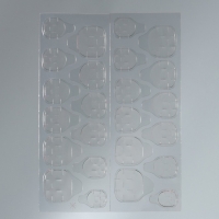 Накладные ногти для взрослых &laquo;Черно-белый френч&raquo;, 24 шт, клеевые пластины, форма балерина, цвет глянцевый белый/чёрный/розовый