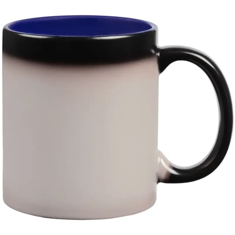 Кружка-хамелеон On Display, матовая, черная с синим