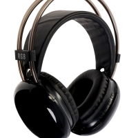 Наушники полноразмерные Mybit W-33, RGB подсветка, BT5.3, 800 мАч, Type-C, чёрные