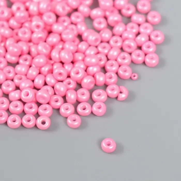 Бисер стекло 6/0 "Розовый щербет" 15 гр