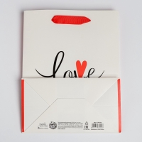 Пакет подарочный ламинированный вертикальный, упаковка, &laquo;Love&raquo;, MS 18 х 23 х 10 см