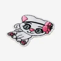 Термоаппликация &laquo;Кошка с цветком&raquo;, 5&times;5.7 см, розовая