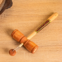 Сувенирный музыкальный инструмент "Стучалка" махагон, 17 см