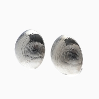 Клипсы &laquo;Тренд&raquo; объёмный круг, цвет серебро