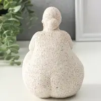 Сувенир полистоун "Пышечка. Удивление" белый песок 11,5х11х16см