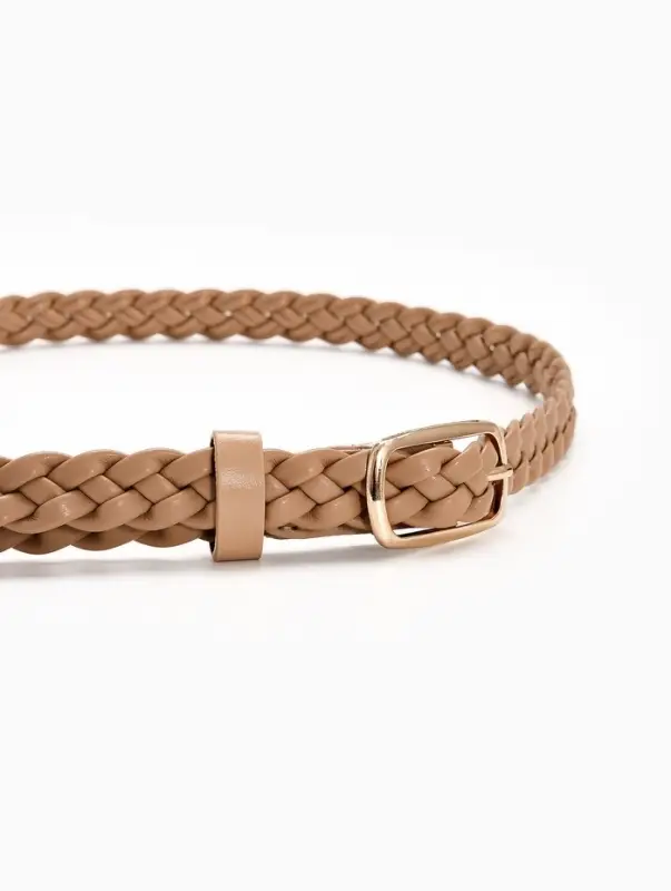 Ремень жен 03-01-01-01, Июнь2501, 1,8*0,3*110 см, без винта, пряж золото, 1 прокол, бежевый   109031