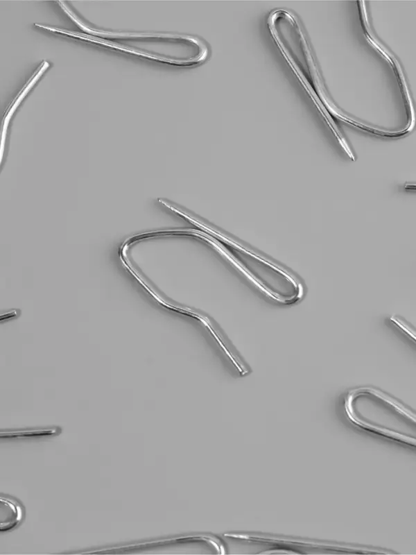 Крючки для штор, 1.8&times;3 см, 10 шт., цвет серебряный