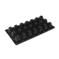 Кассета для рассады, 21 ячейка по 150 мл, пластик, чёрная, 54&times;28&times;7 см, Greengo