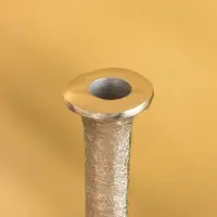 Подсвечник "Флейта" алюминий 37 см, цв. серебро