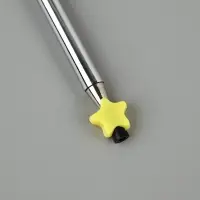 Перо белое с серебром (наконечник ручка), дл.25 см