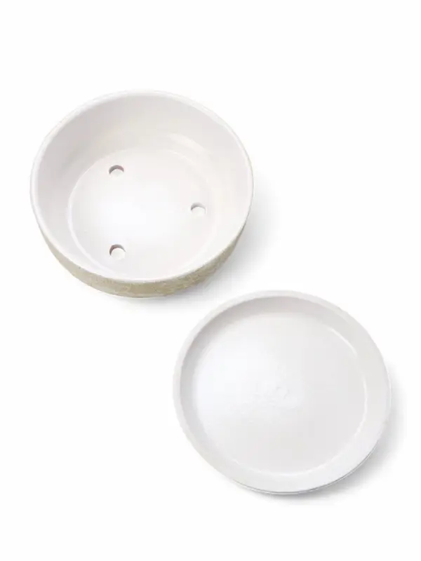 Горшок бонсайница 0,6 л, 15&times;5,5 см  для кактусов и суккулентов белый, керамика "НАВИ"