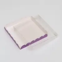 Коробка для печенья, сиреневая, 18&times;18&times;3 см