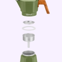 Кофеварка гейзерная для плиты КТ-7586 - 150 мл