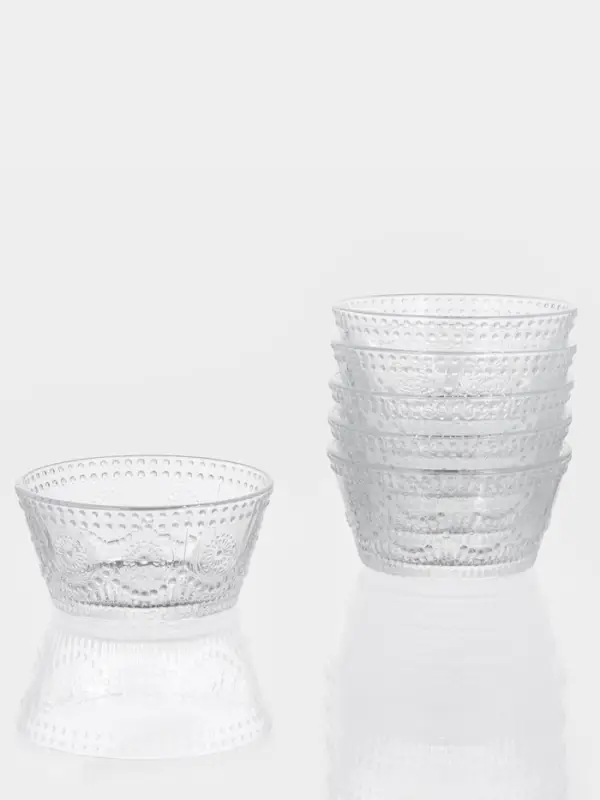 Набор салатников "Ларго" 6 шт, 12х6 см, прозрачные