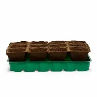 Набор для рассады: торфяная кассета, 12 ячеек по 50 мл, поддон _ &times; _ см, зелёный