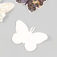 Бабочки картон "Геометрия с золотом" набор 12 шт h=4-10 см