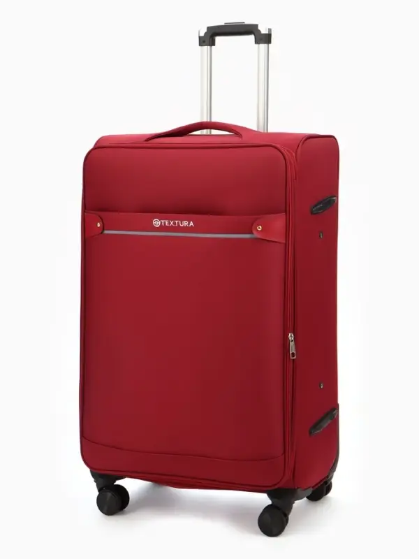 Чемодан 28",Текст,47*30*78,отд на молнии,1 нар/карм, увелич,код замок,4 колеса, красный