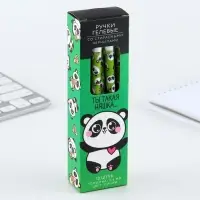 Ручка пиши стирай синяя паста 0,5 мм с колпачком &laquo;Панда&raquo;