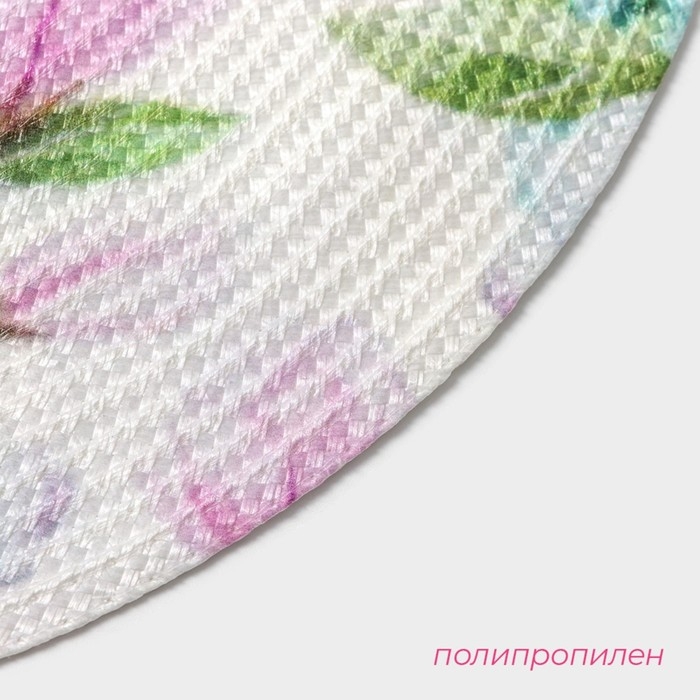 Салфетка сервировочная на стол Доляна &laquo;Пауло&raquo;, d=38 см, цвет белый