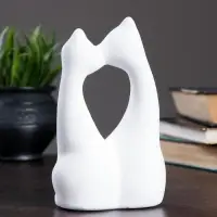 Фигура "Коты влюбленные" белые 6х11х17см