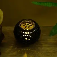 Аромалампа &laquo;Шар&raquo;, 9&times;9&times;8 см, керамика, тёмно-коричневая